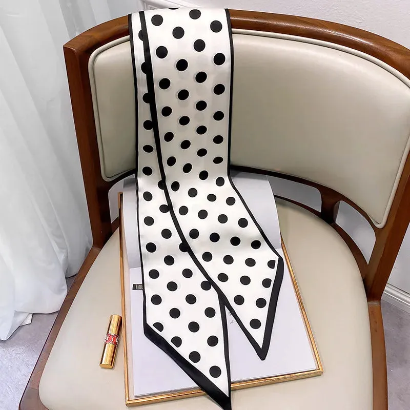 Long Silk Scarf Bag Tie