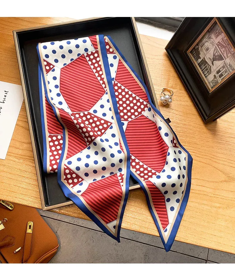 Long Silk Scarf Bag Tie