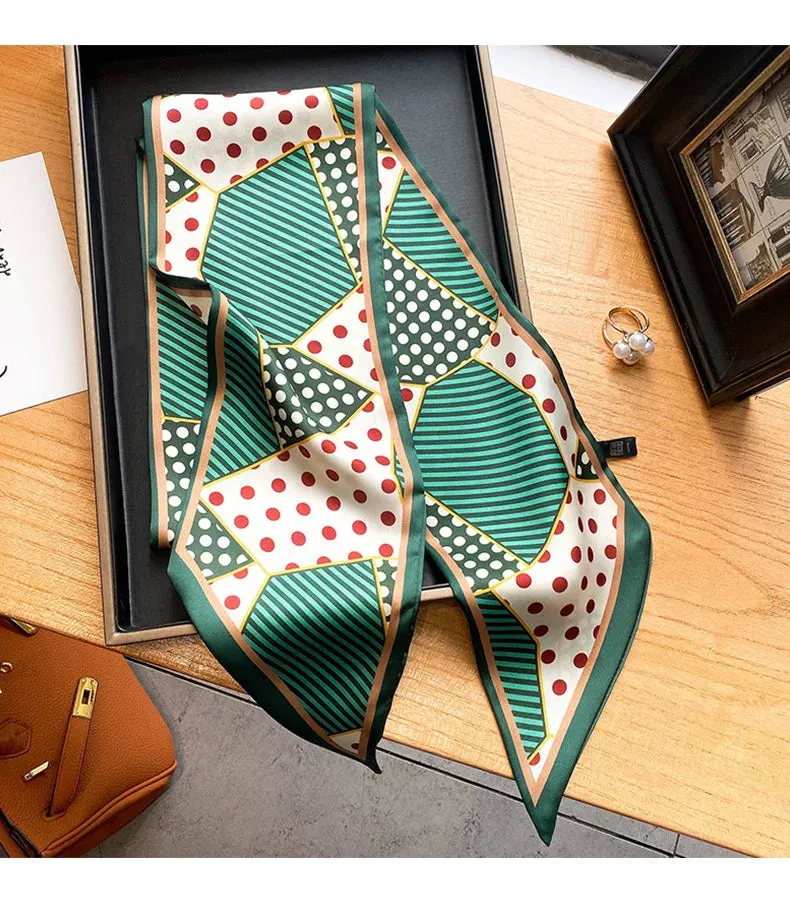 Long Silk Scarf Bag Tie