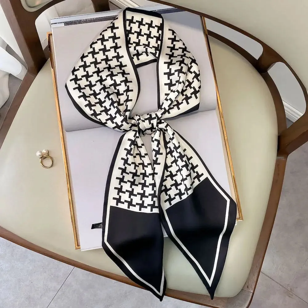 Long Silk Scarf Bag Tie