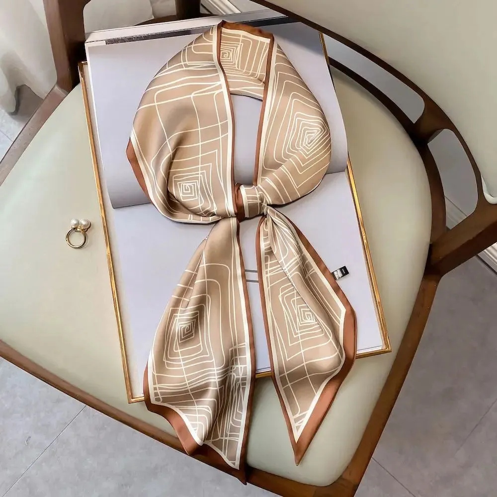 Long Silk Scarf Bag Tie