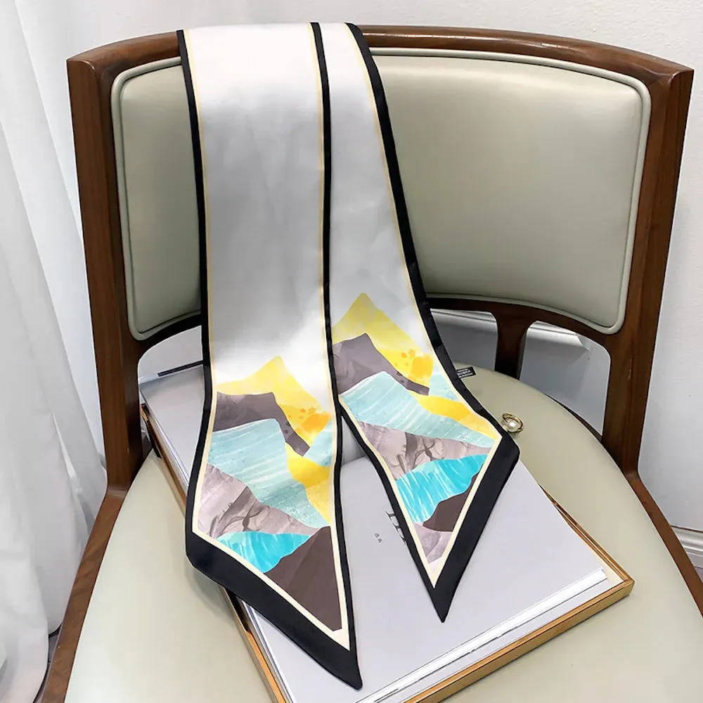 Long Silk Scarf Bag Tie