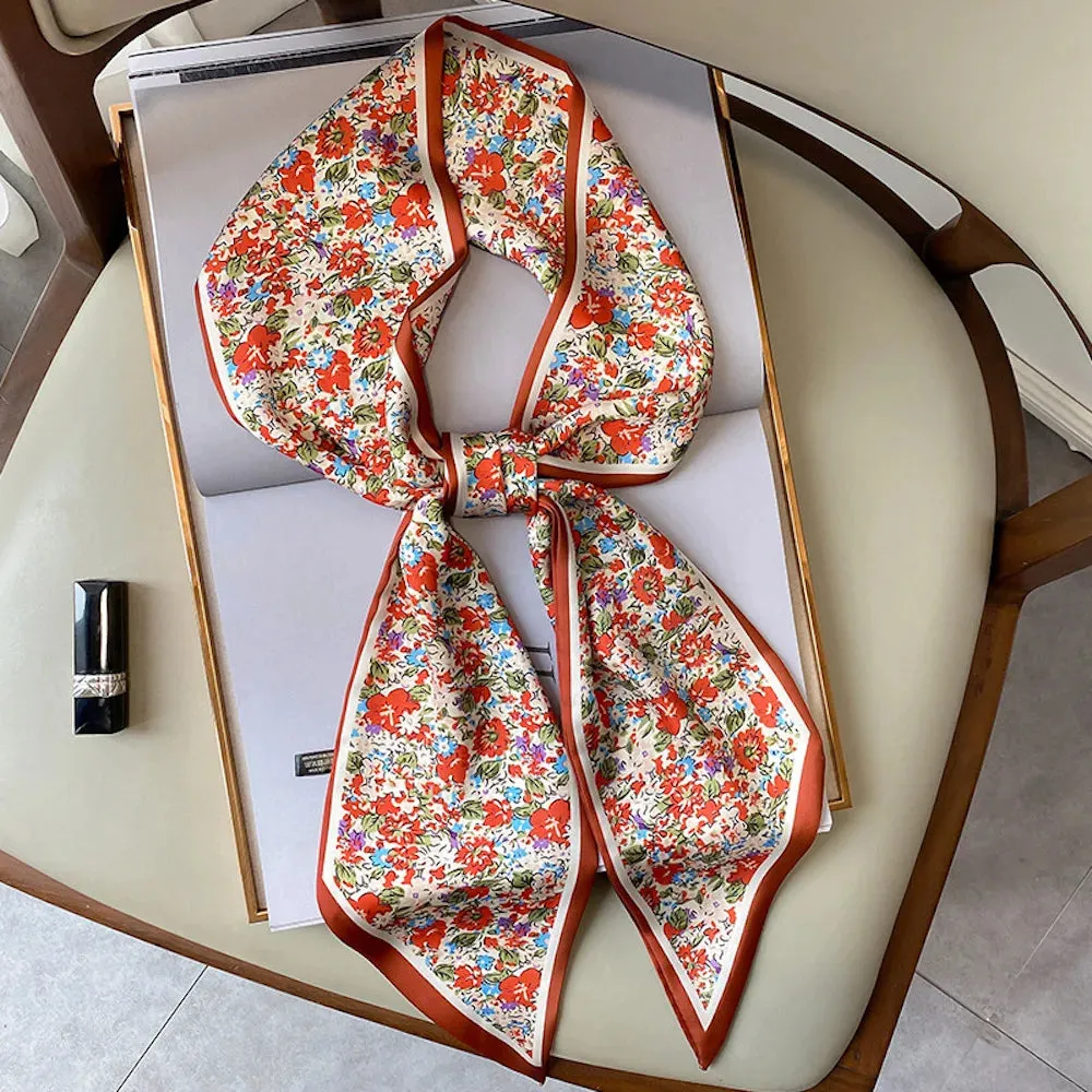 Long Silk Scarf Bag Tie