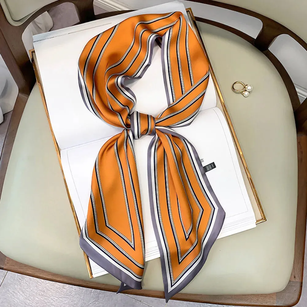 Long Silk Scarf Bag Tie