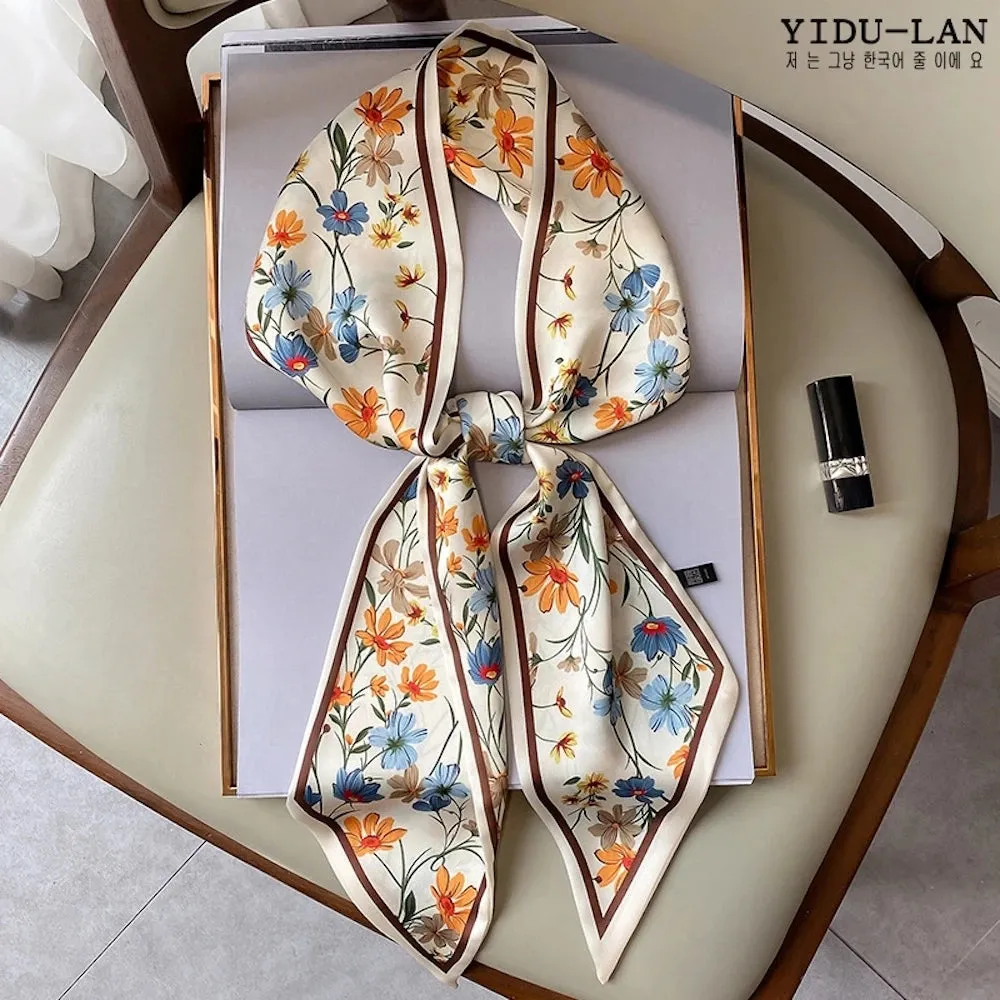 Long Silk Scarf Bag Tie