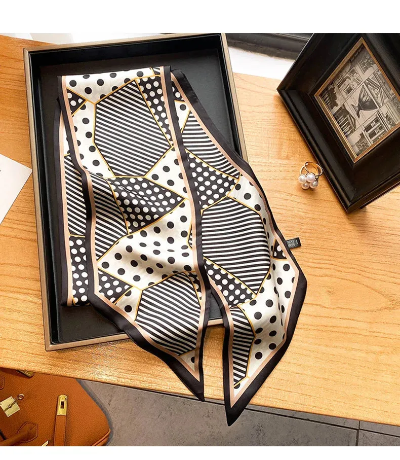 Long Silk Scarf Bag Tie