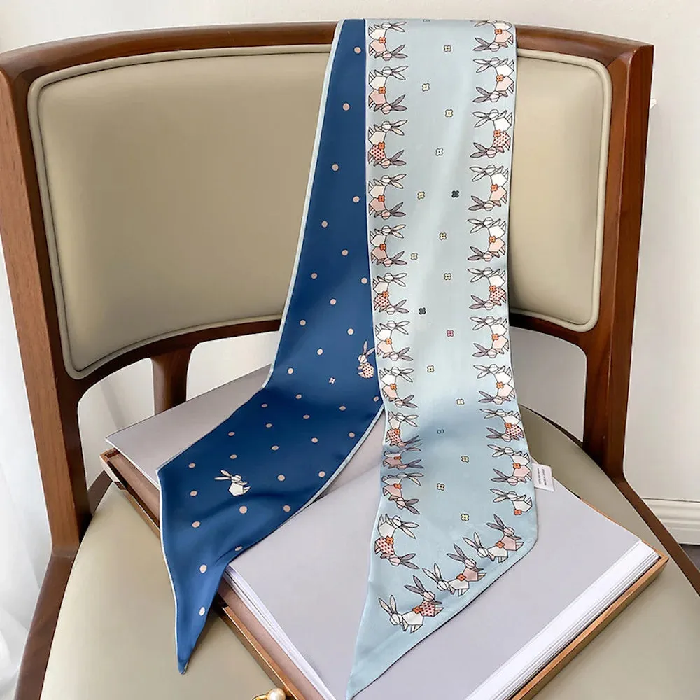 Long Silk Scarf Bag Tie