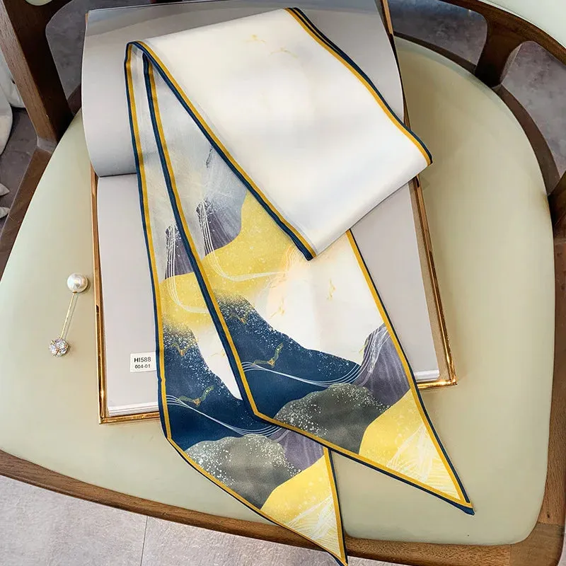 Long Silk Scarf Bag Tie