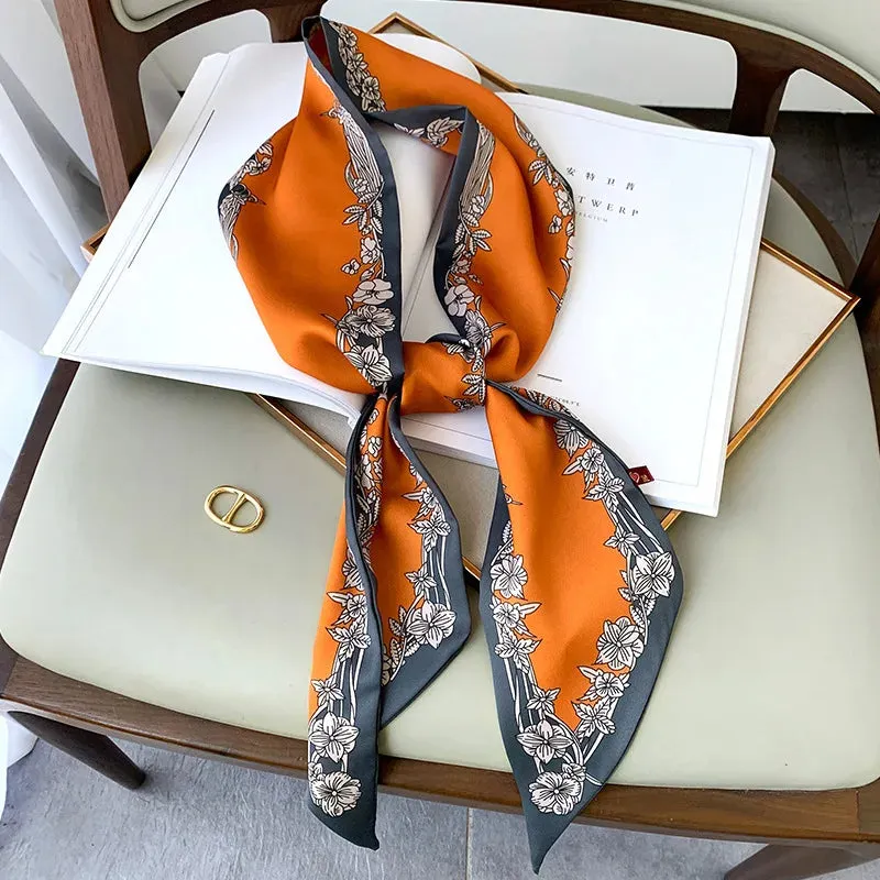 Long Silk Scarf Bag Tie