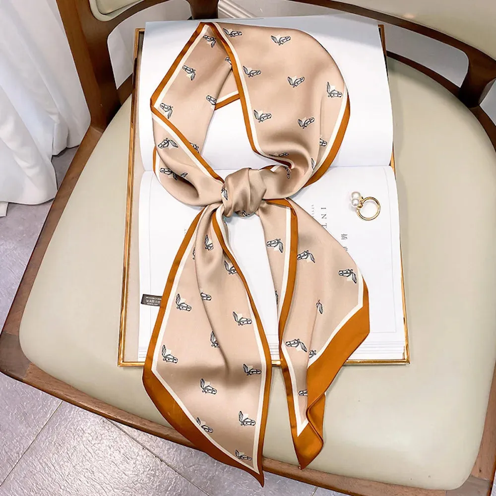 Long Silk Scarf Bag Tie
