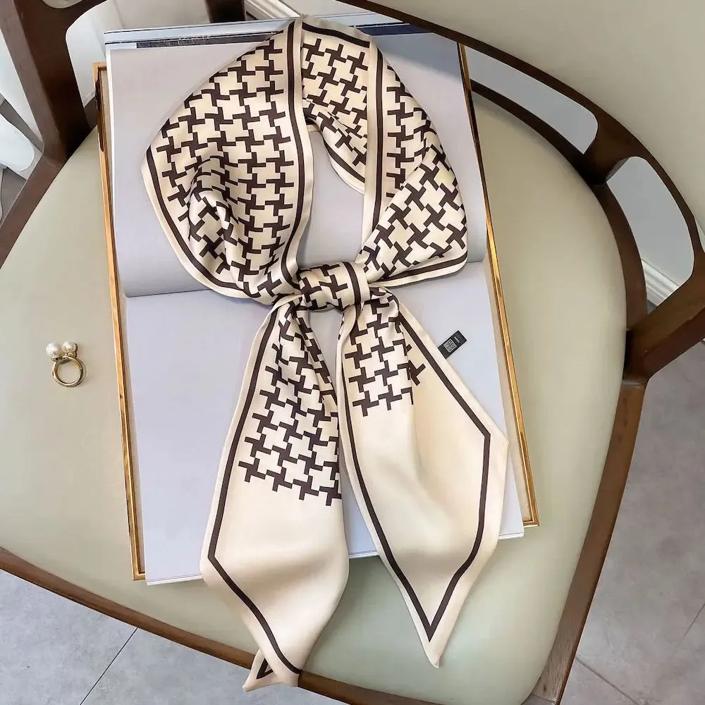 Long Silk Scarf Bag Tie