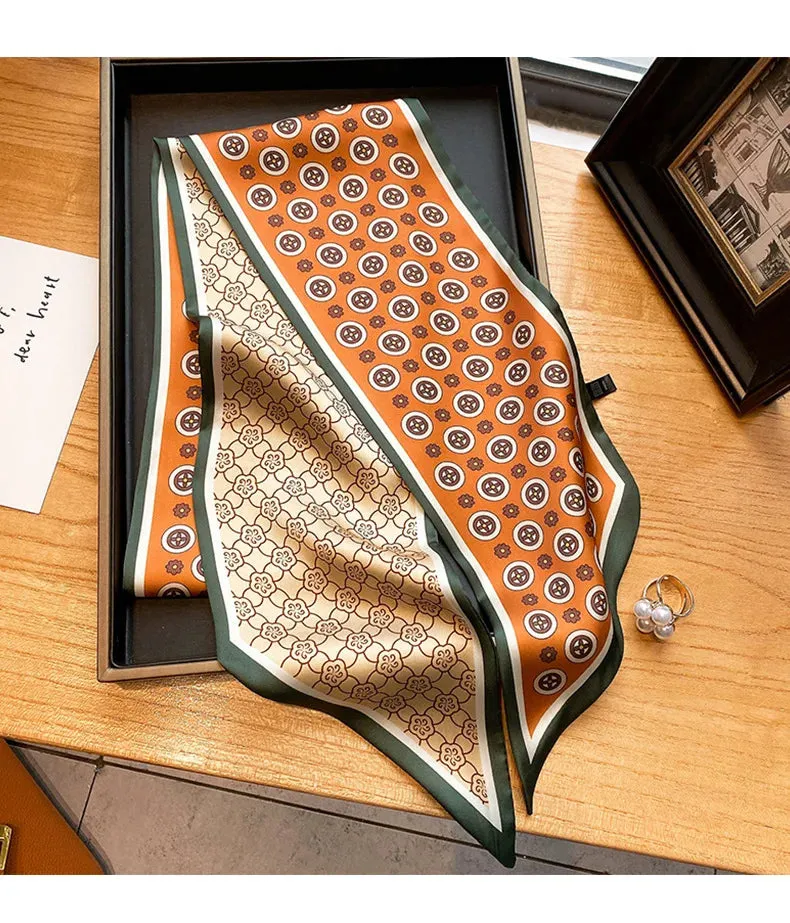 Long Silk Scarf Bag Tie
