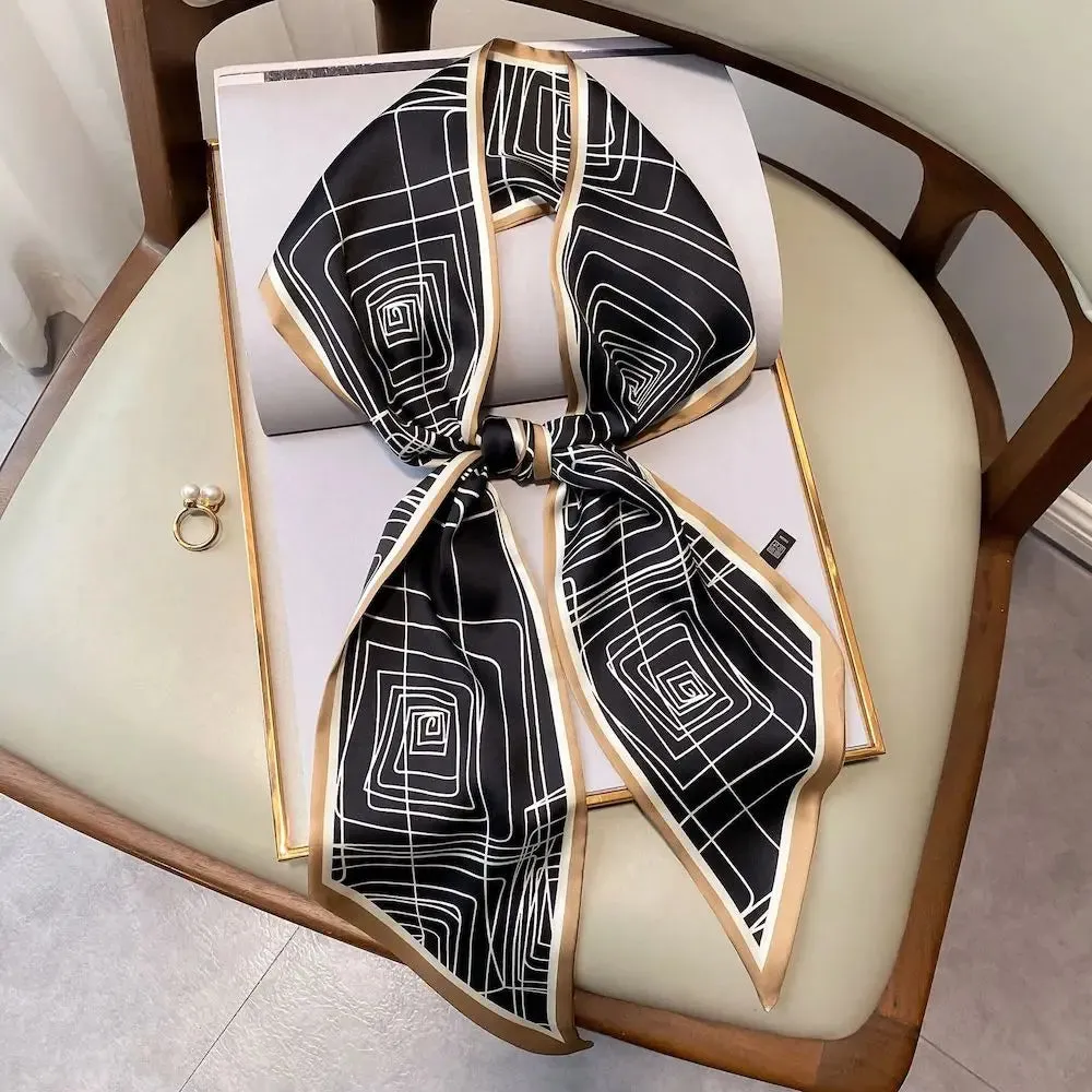 Long Silk Scarf Bag Tie
