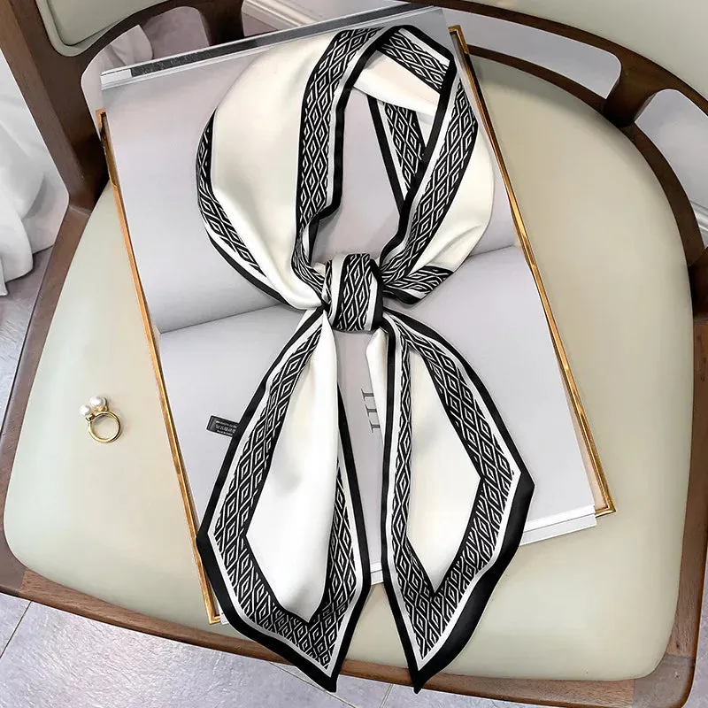 Long Silk Scarf Bag Tie