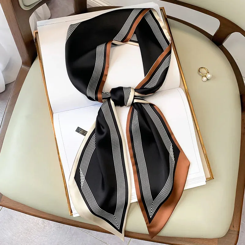 Long Silk Scarf Bag Tie