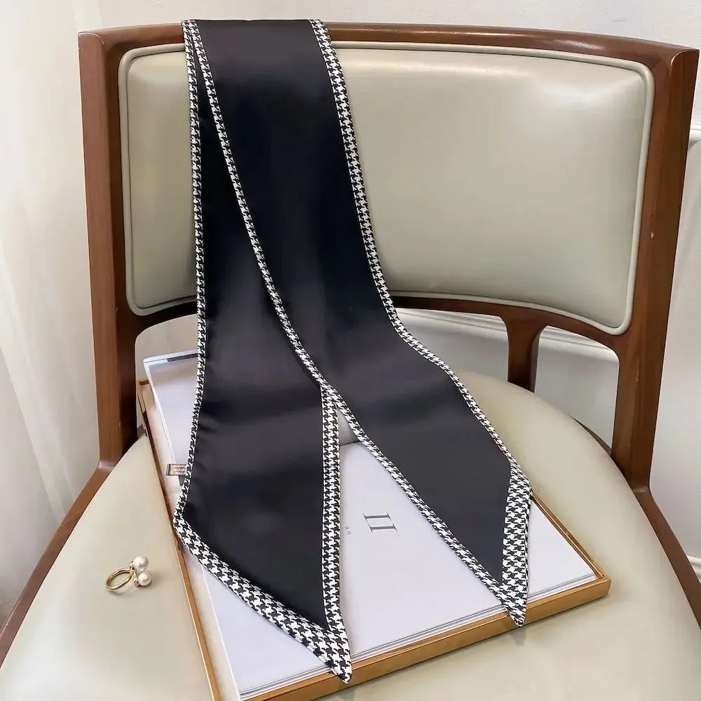 Long Silk Scarf Bag Tie