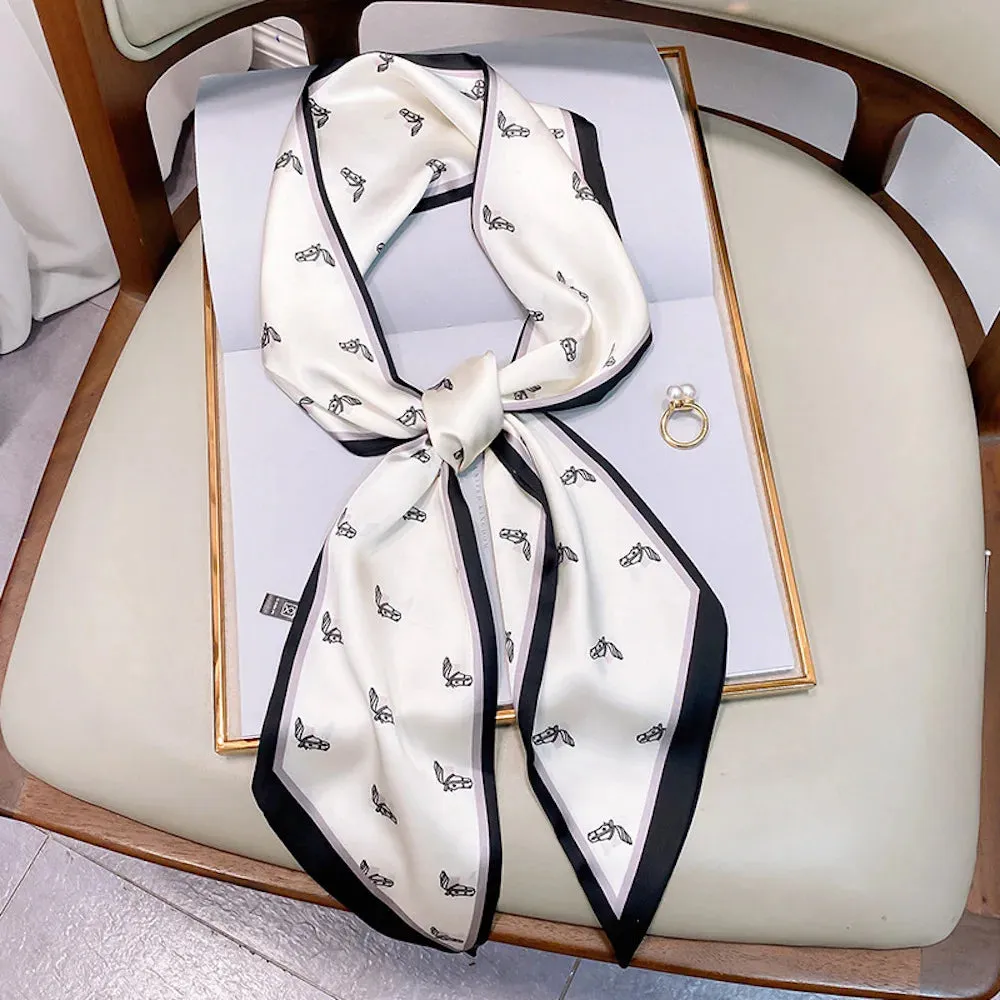 Long Silk Scarf Bag Tie