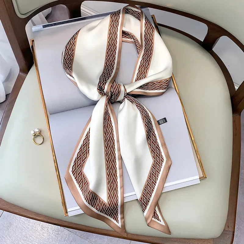 Long Silk Scarf Bag Tie