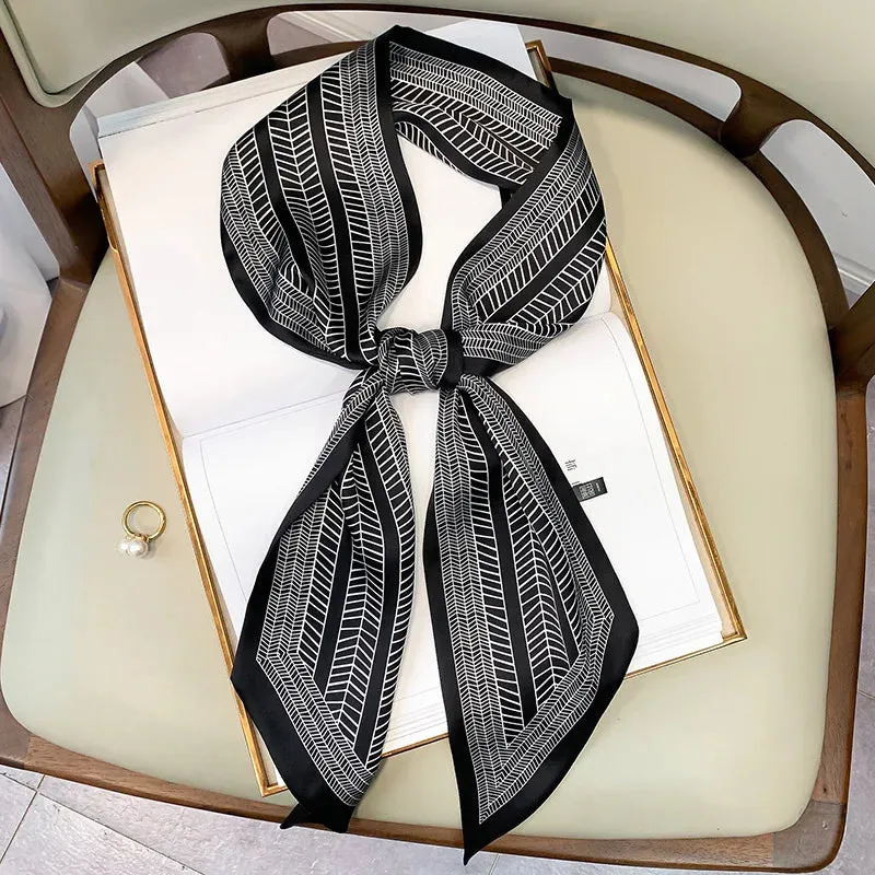 Long Silk Scarf Bag Tie