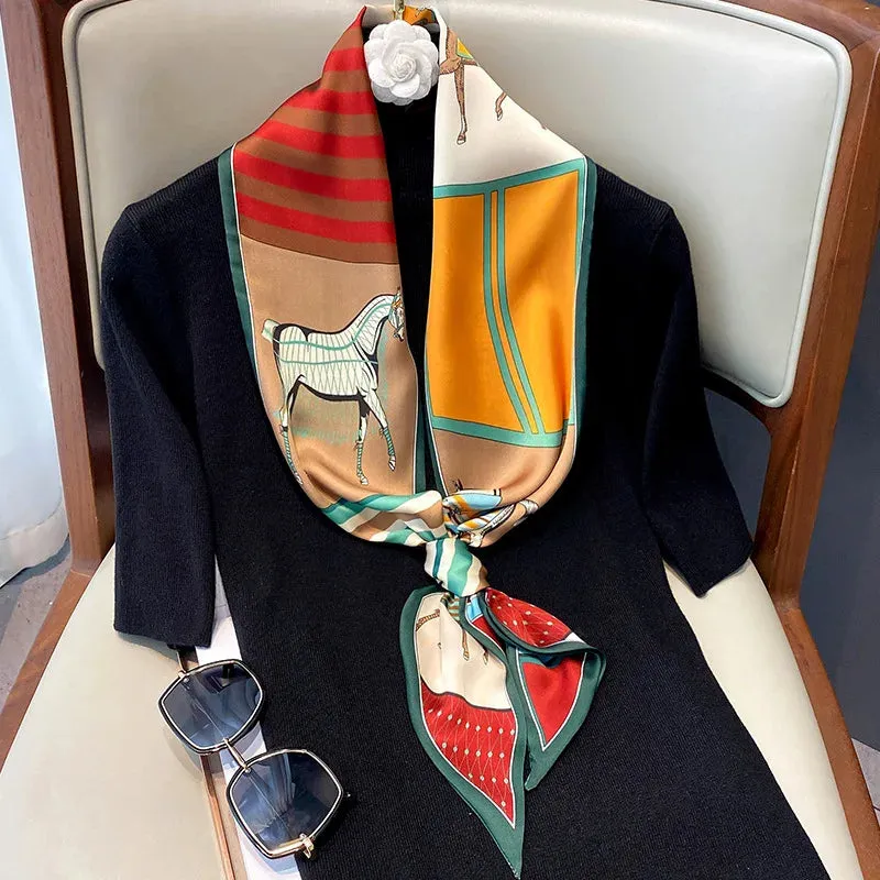Long Silk Scarf Bag Tie