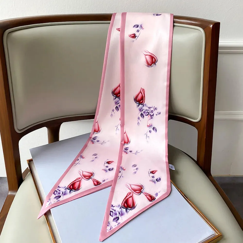 Long Silk Scarf Bag Tie
