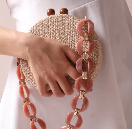 Lorie Round Mini Bag With Resin Straps - 3 Styles
