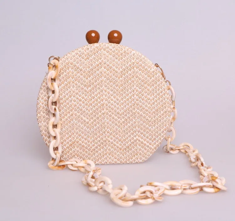 Lorie Round Mini Bag With Resin Straps - 3 Styles