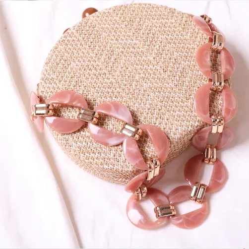 Lorie Round Mini Bag With Resin Straps - 3 Styles