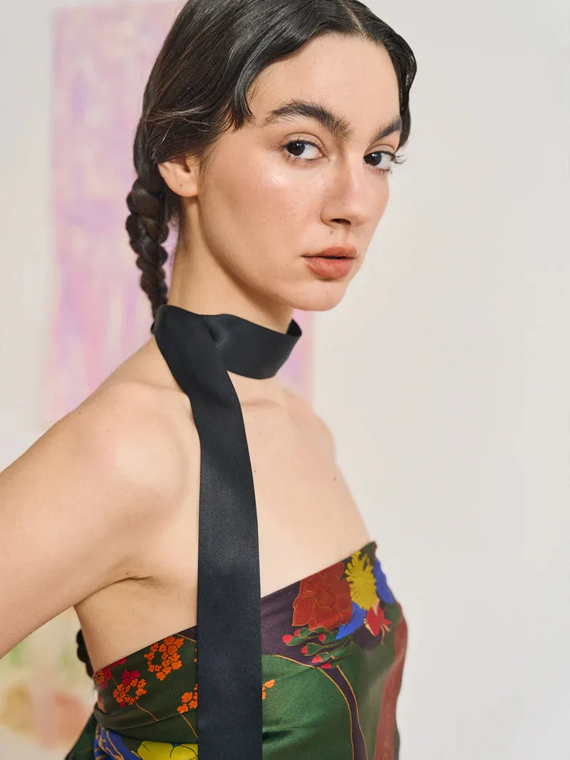 Lost Patterns "La Collectionneuse" Silk Ribbon Scarf - Black