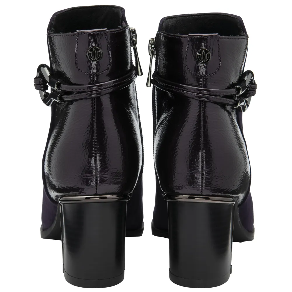 Lotus Ebony Purple Ankle Boots