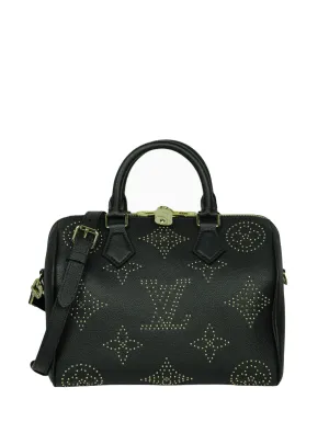 Louis Vuitton Black Studded Monogram Giant Speedy Bandouliere 25 Bag