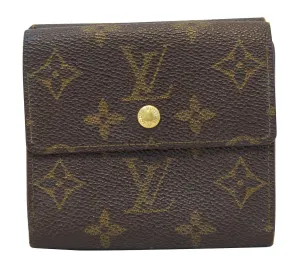 LOUIS VUITTON Brown Elise Bifold Two In One Custom Made Wallet