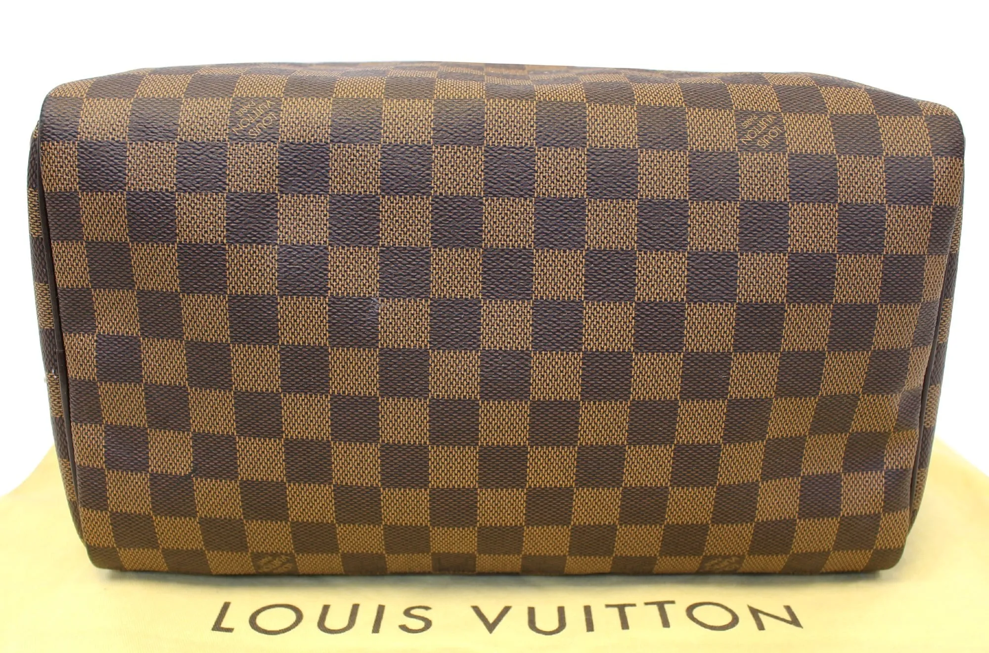LOUIS VUITTON Damier Ebene Speedy 30 Brown Satchel Bag