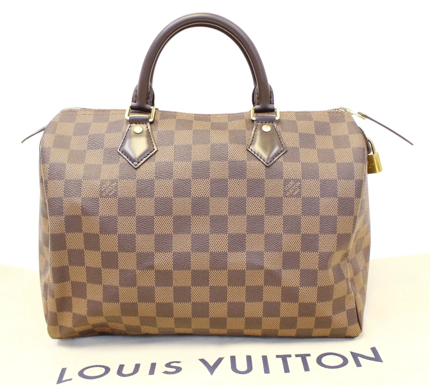 LOUIS VUITTON Damier Ebene Speedy 30 Satchel Bag