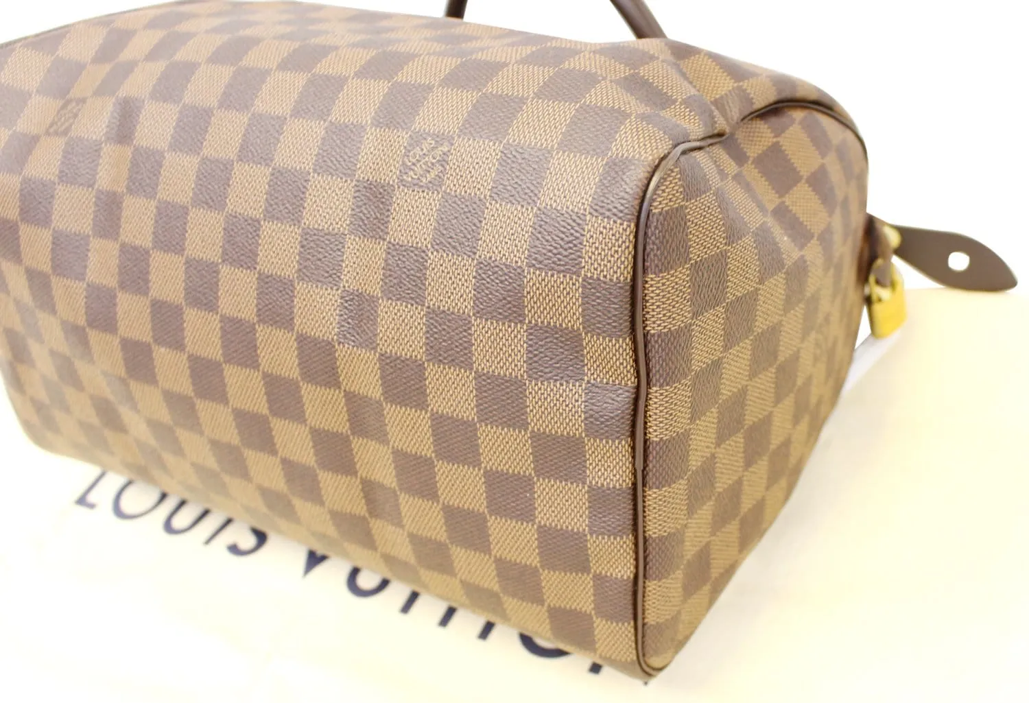 LOUIS VUITTON Damier Ebene Speedy 30 Satchel Bag