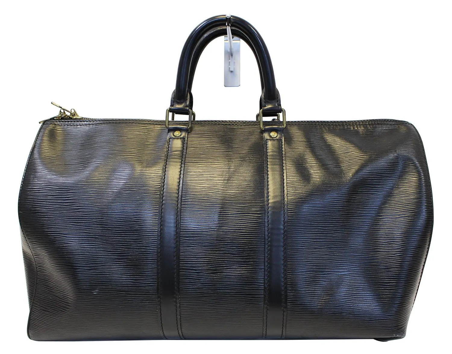 LOUIS VUITTON Epi Leather Black Keepall 45 Boston Satchel Bag