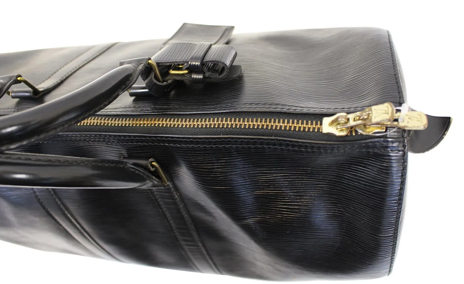 LOUIS VUITTON Epi Leather Black Keepall 45 Boston Satchel Bag
