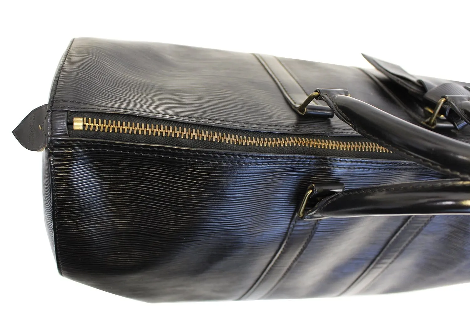 LOUIS VUITTON Epi Leather Black Keepall 45 Boston Satchel Bag