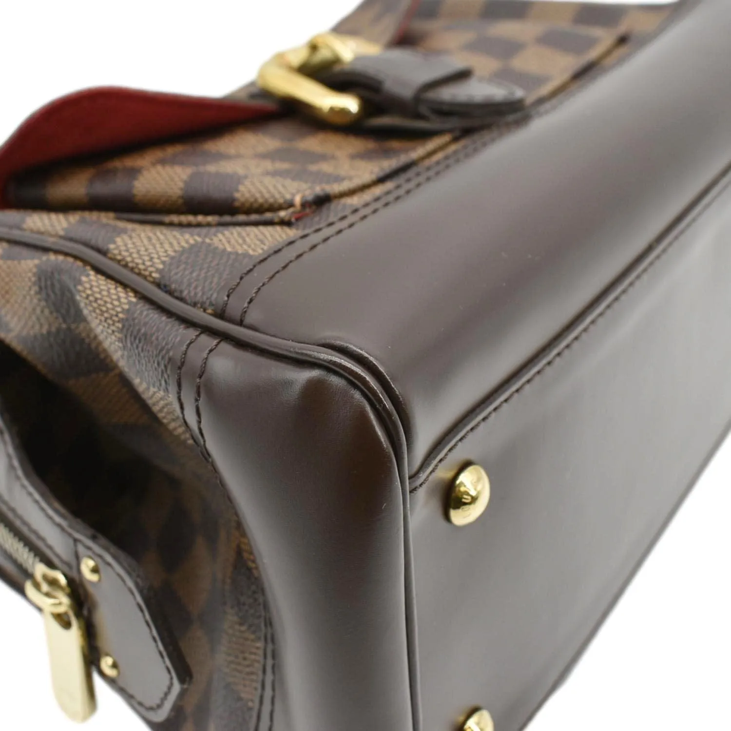 LOUIS VUITTON Knightsbridge Damier Ebene Satchel Bag Brown