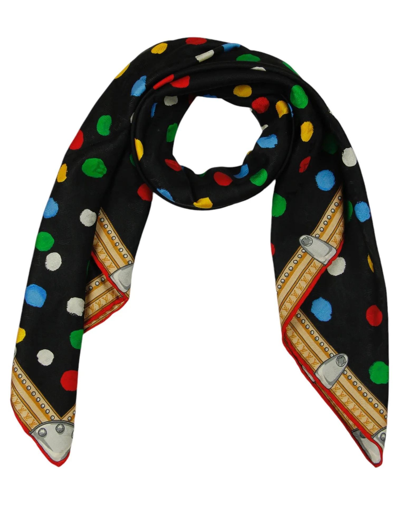 Louis Vuitton LV X YK Silk/Wool Monogram Dots 120cm Shawl