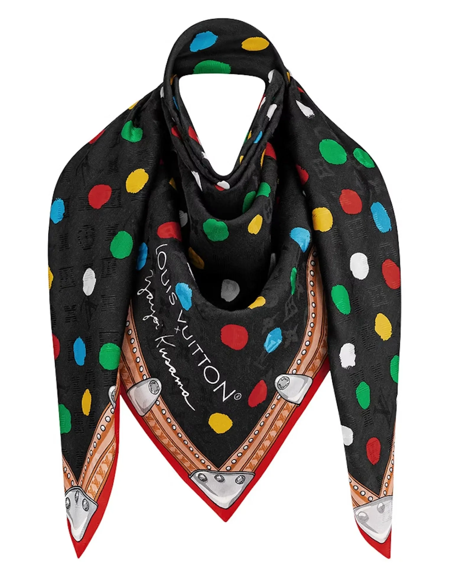 Louis Vuitton LV X YK Silk/Wool Monogram Dots 120cm Shawl