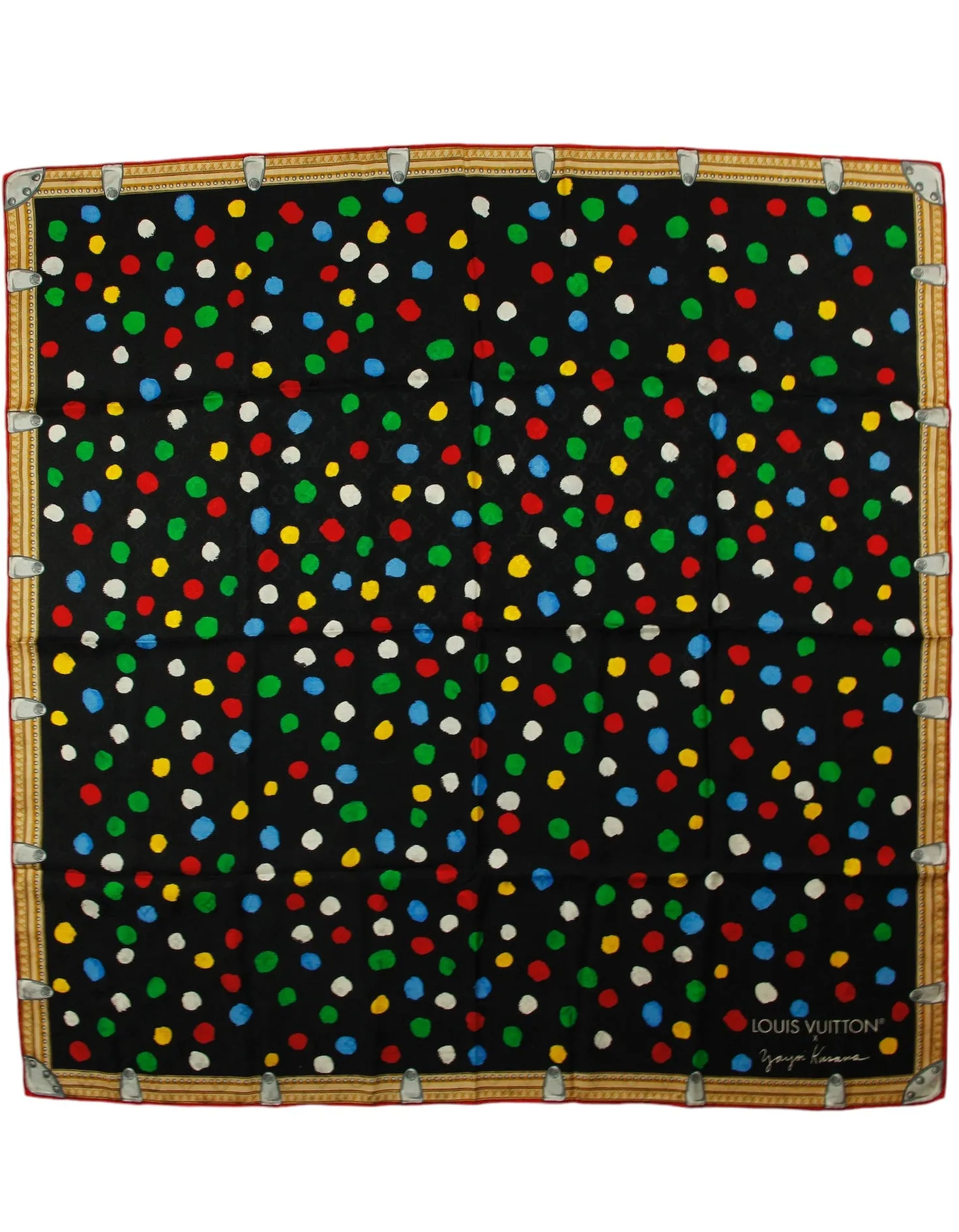 Louis Vuitton LV X YK Silk/Wool Monogram Dots 120cm Shawl
