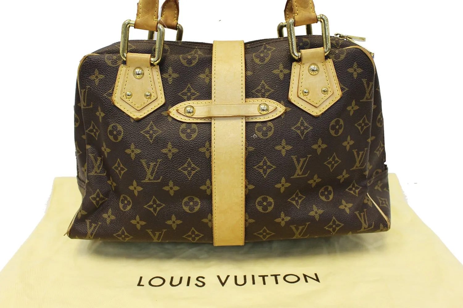 LOUIS VUITTON Monogram Canvas Brown Manhattan GM Satchel Bag