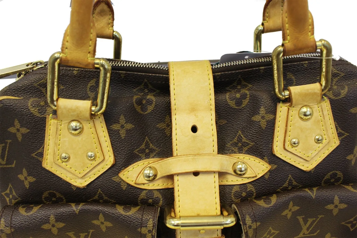 LOUIS VUITTON Monogram Canvas Brown Manhattan GM Satchel Bag