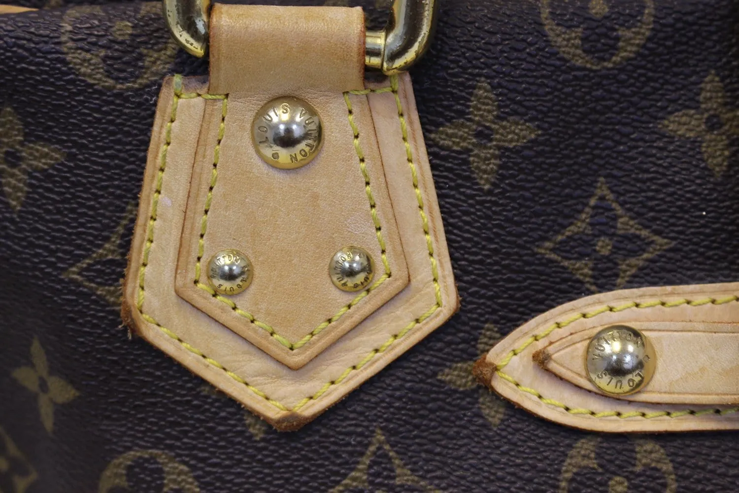 LOUIS VUITTON Monogram Canvas Brown Manhattan GM Satchel Bag