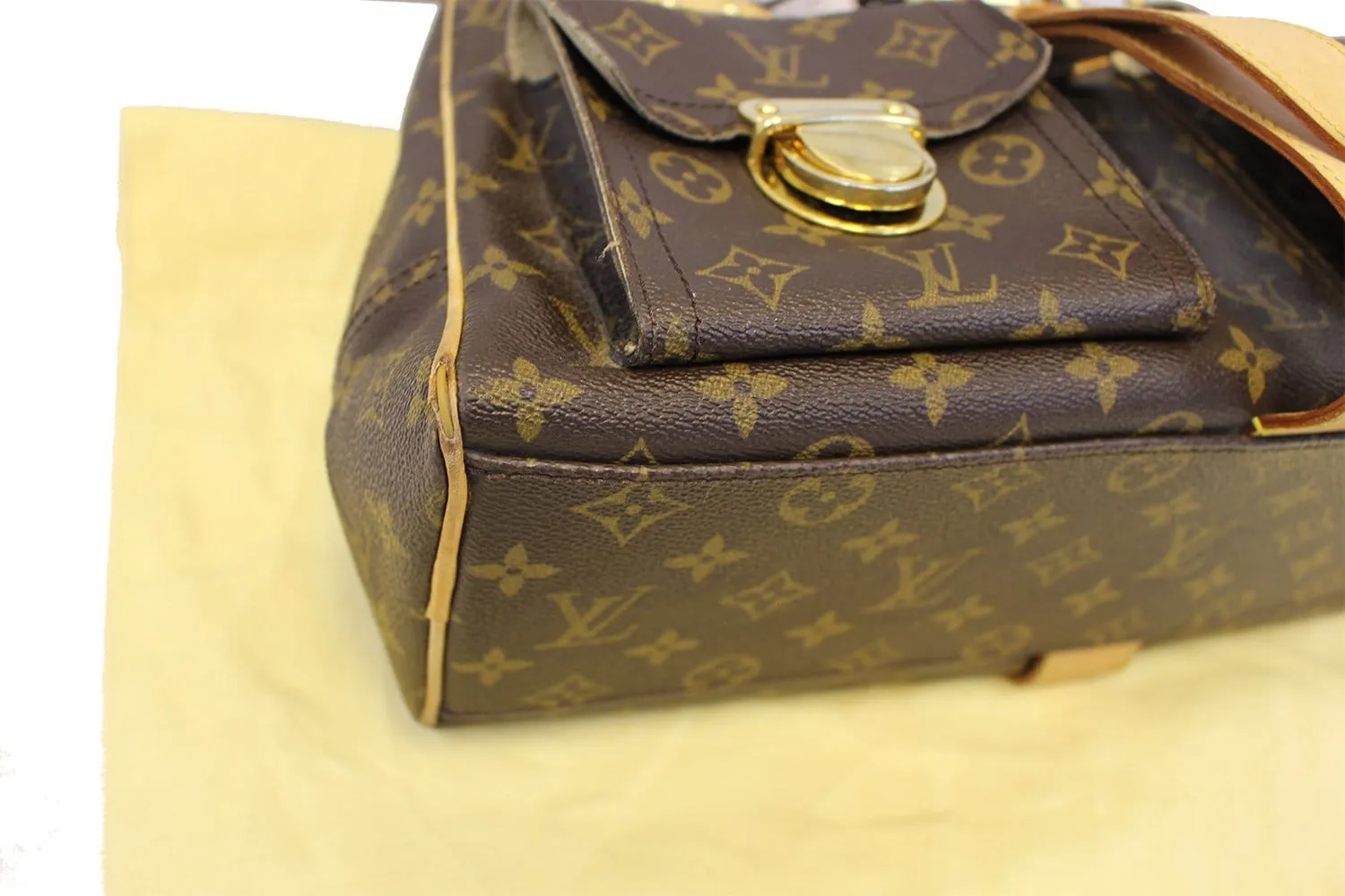 LOUIS VUITTON Monogram Canvas Brown Manhattan GM Satchel Bag
