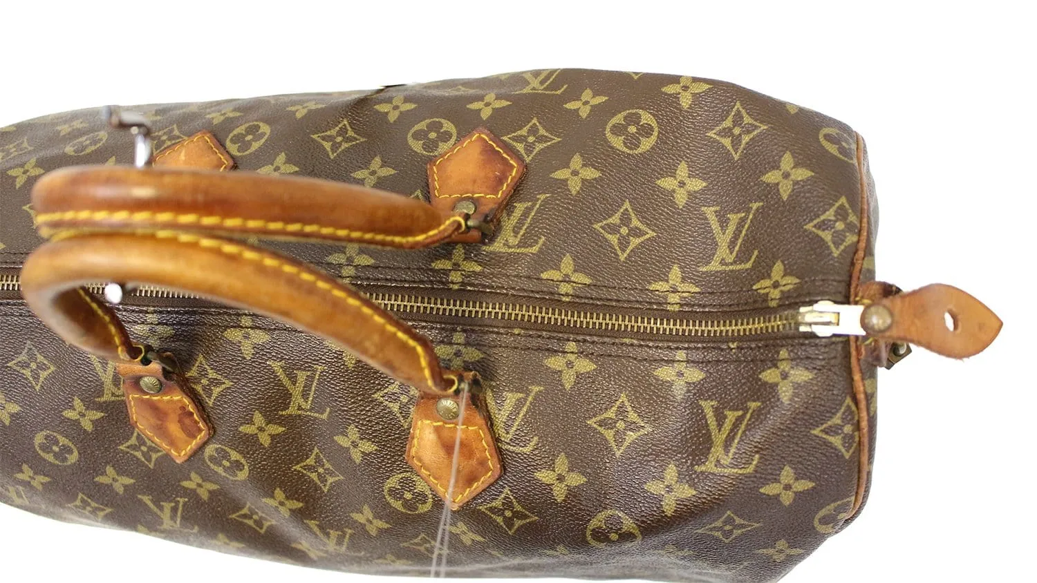 LOUIS VUITTON Monogram Canvas Speedy 40 Brown Satchel Bag