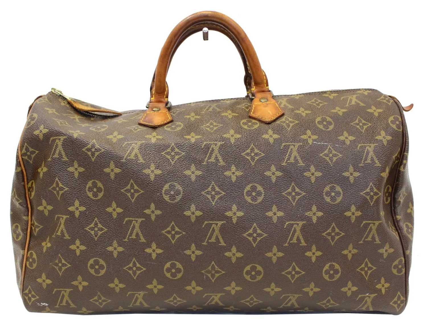 LOUIS VUITTON Monogram Canvas Speedy 40 Brown Satchel Bag