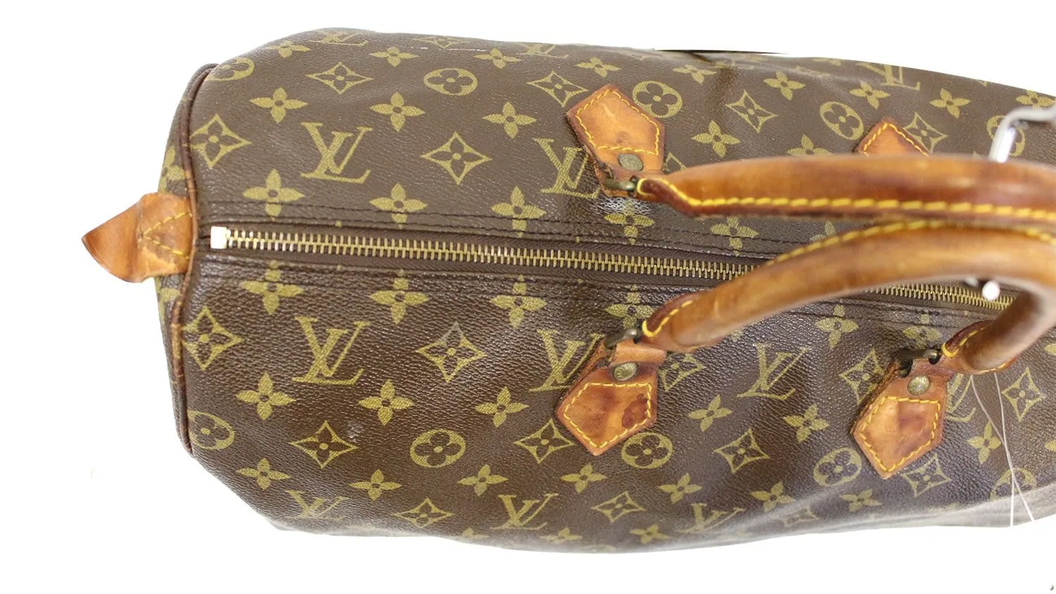 LOUIS VUITTON Monogram Canvas Speedy 40 Brown Satchel Bag