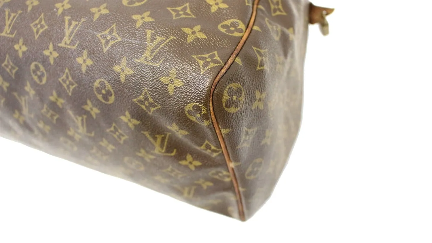 LOUIS VUITTON Monogram Canvas Speedy 40 Brown Satchel Bag